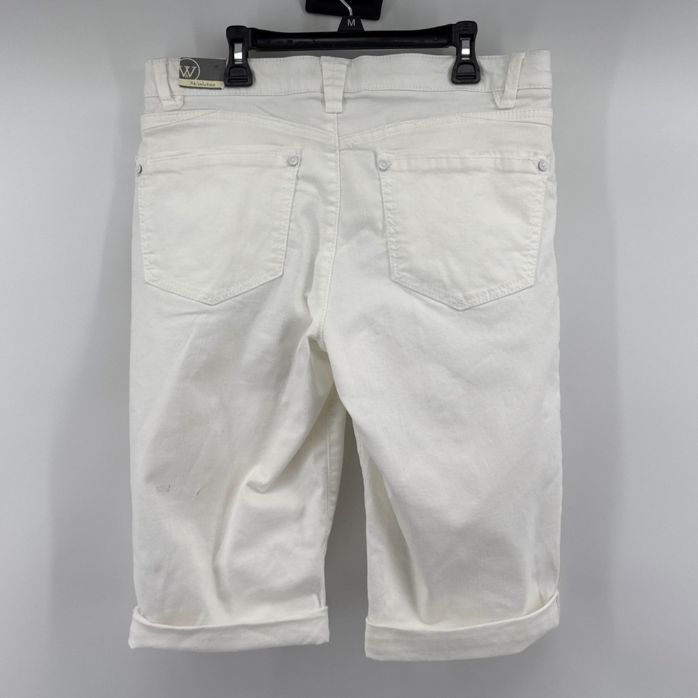 Wit & Wisdom Ab-solution White Bermuda Shorts Women 8 Cuffed L418ZSOW - Picture 2 of 12